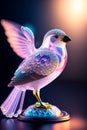 A bird statue with a shiny body- Ai Generated Image.