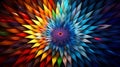 Optical illusion, visual illusion, bright patterns with 3D effect.