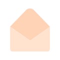 Minimal Open Envelope Illustration Royalty Free Stock Photo
