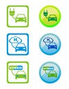 Envonmental friendly fuel icons