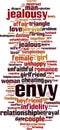 Envy word cloud Royalty Free Stock Photo