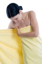 Enwrapping with towel Royalty Free Stock Photo