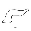 Enzo circuit, Italy. Motorsport race track vector map