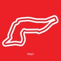 Enzo circuit, Italy. Motorsport race track vector map