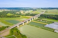 InterCity IC train of ÃâBB Ãâsterreichische Bundesbahnen on the Enztal bridge of high-speed railway line Mannheim-Stuttgart in Royalty Free Stock Photo