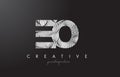 EO E O Letter Logo with Zebra Lines Texture Design Vector.