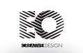 EO E O Lines Letter Design with Creative Elegant Zebra
