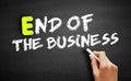 EOB - End Of the Business on blackboard, business concept background Royalty Free Stock Photo