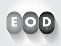 EOD - End Of the Day acronym, business concept background