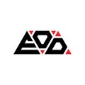 EOD triangle letter logo design with triangle shape. EOD triangle logo design monogram. EOD triangle vector logo template with red Royalty Free Stock Photo