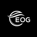 EOg letter logo design on black background. EOg creative circle letter logo concept. EOg letter design