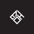 EOH letter logo design on black background. EOH creative initials letter logo concept. EOH letter design Royalty Free Stock Photo
