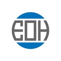 EOH letter logo design on white background. EOH creative initials circle logo concept. EOH letter design Royalty Free Stock Photo