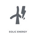Eolic energy icon from Ecology collection.