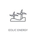 Eolic energy linear icon. Modern outline Eolic energy logo conce