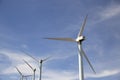 Eolic wind Turbines on a modern windmill farm