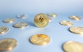 EOS crypto coin close-up