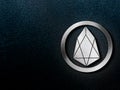 Eos cryptocurrency and modern banking concept.