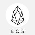 EOS decentralized blockchain applications on WebAssembly vector black white logo