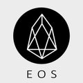 EOS decentralized blockchain applications on WebAssembly vector dark logo