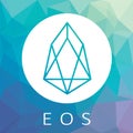 EOS decentralized blockchain applications on WebAssembly vector logo