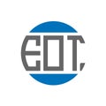 EOT letter logo design on white background. EOT creative initials circle logo concept. EOT letter design Royalty Free Stock Photo