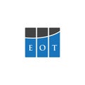 EOT letter logo design on WHITE background. EOT creative initials letter logo concept. EOT letter design Royalty Free Stock Photo