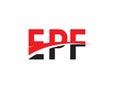 EPF Letter Initial Logo Design Vector Illustration Royalty Free Stock Photo