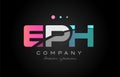 EPH e p h three letter logo icon design Royalty Free Stock Photo