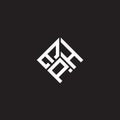 EPH letter logo design on black background. EPH creative initials letter logo concept. EPH letter design Royalty Free Stock Photo