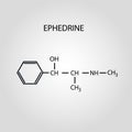 Ephedrine atomic stucture Royalty Free Stock Photo