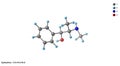Ephedrine C10H15NO Molecular Structure Diagram