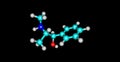 Ephedrine molecule on black