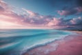Ephemeral Dreams: Azure Waves and Blush Skies
