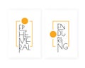 Ephemeral Enduring, vector, Scandinavian minimalist poster design Royalty Free Stock Photo