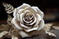 Ephemeral Paper rose. Generate Ai