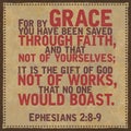 Ephesians 2:8-9 Bible Verse Royalty Free Stock Photo