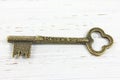 Ephesians 6 verse 19 engraved on an antique brass key Royalty Free Stock Photo