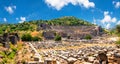 Ephesus ancient city and great amphi theater Royalty Free Stock Photo