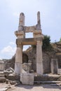 Ephesus ancient city old ruins at sunny day, Izmir, Turkey. Turkish famous landmark Royalty Free Stock Photo