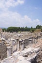 Ephesus ancient city old ruins at sunny day, Izmir, Turkey. Turkish famous landmark Royalty Free Stock Photo