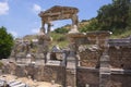 Ephesus ancient city old ruins at sunny day, Izmir, Turkey. Turkish famous landmark Royalty Free Stock Photo