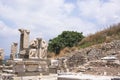 Ephesus ancient city old ruins at sunny day, Izmir, Turkey. Turkish famous landmark Royalty Free Stock Photo