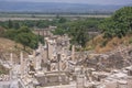 Ephesus ancient city old ruins at sunny day, Izmir, Turkey. Turkish famous landmark Royalty Free Stock Photo