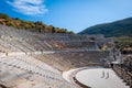 Ephesus ancient theatre landscape view in the ancient city of Ephesus, Turkey.