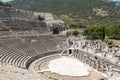 Ephesus antique amphitheater in historical city Ephesus, Turkey