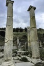 Ephesus columns ruins Royalty Free Stock Photo