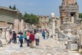 Ephesus - Curetes Street Tourists and Library of Celsus