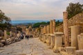 EPHESUS, TURKEY: The Curetes street and the ruins of the ancient ancient city of Ephesus.