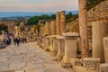 EPHESUS, TURKEY: The Curetes street and the ruins of the ancient ancient city of Ephesus.